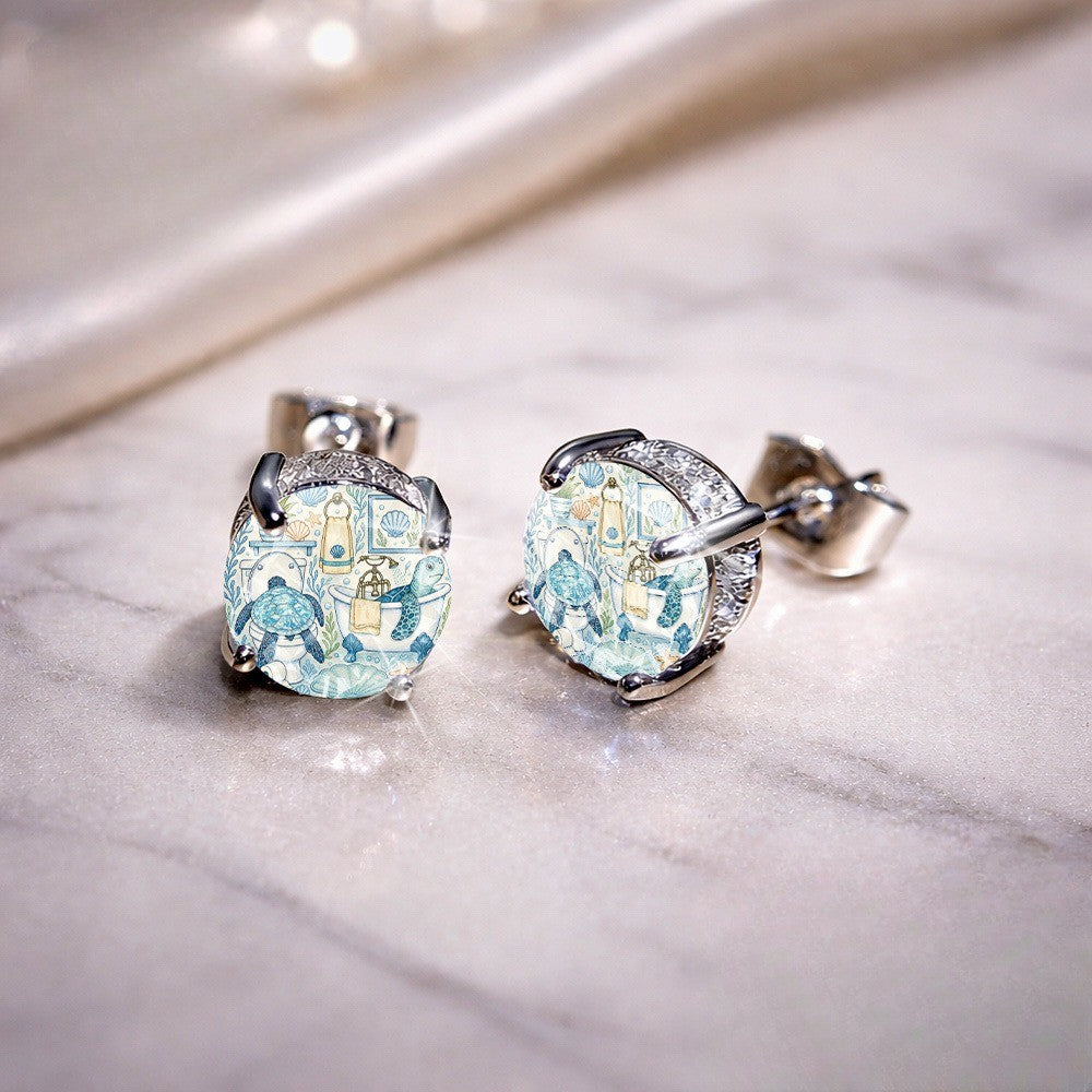 Sea Turtle Mosaic Earrings