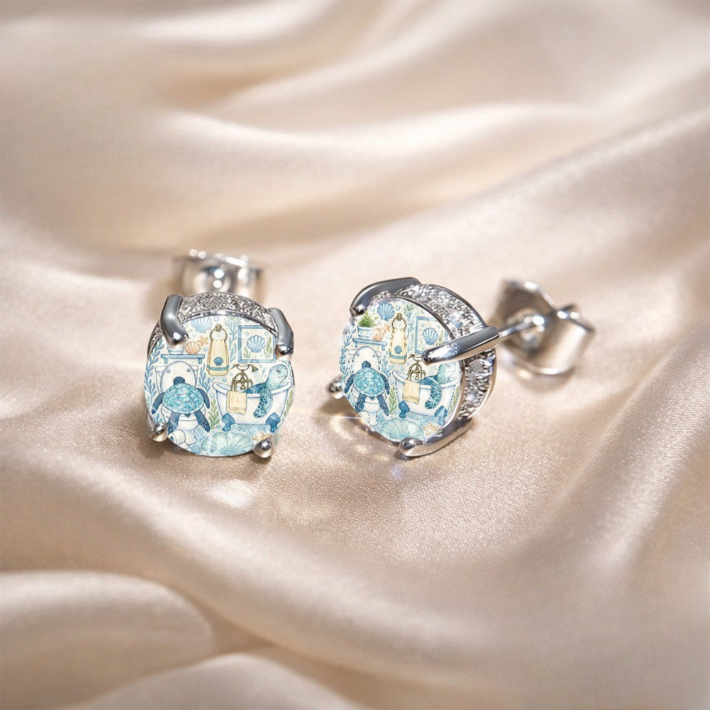 Sea Turtle Mosaic Earrings
