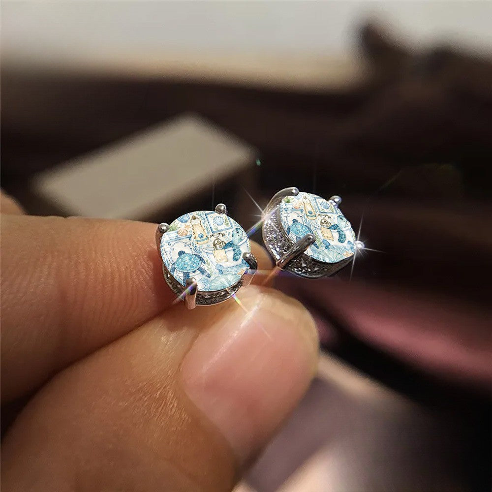 Sea Turtle Mosaic Earrings