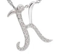 Crystal Initial D Necklace
