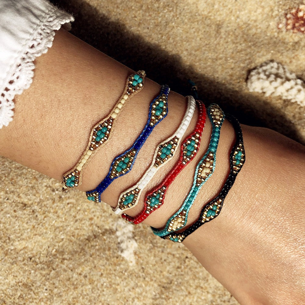 Colorful Beaded Eye Bracelet Set