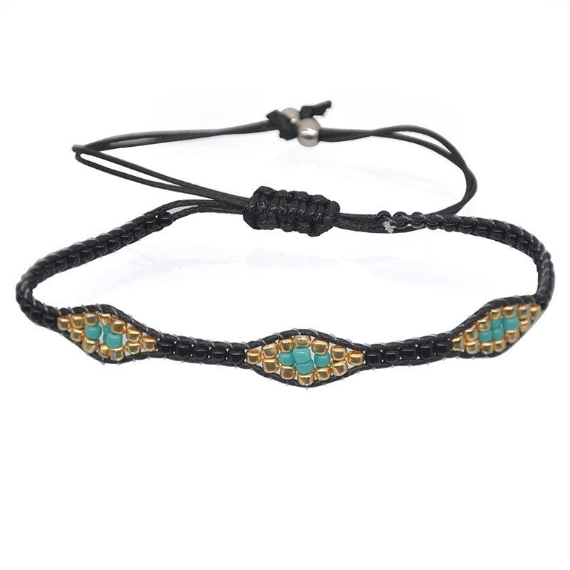 Colorful Beaded Eye Bracelet Set