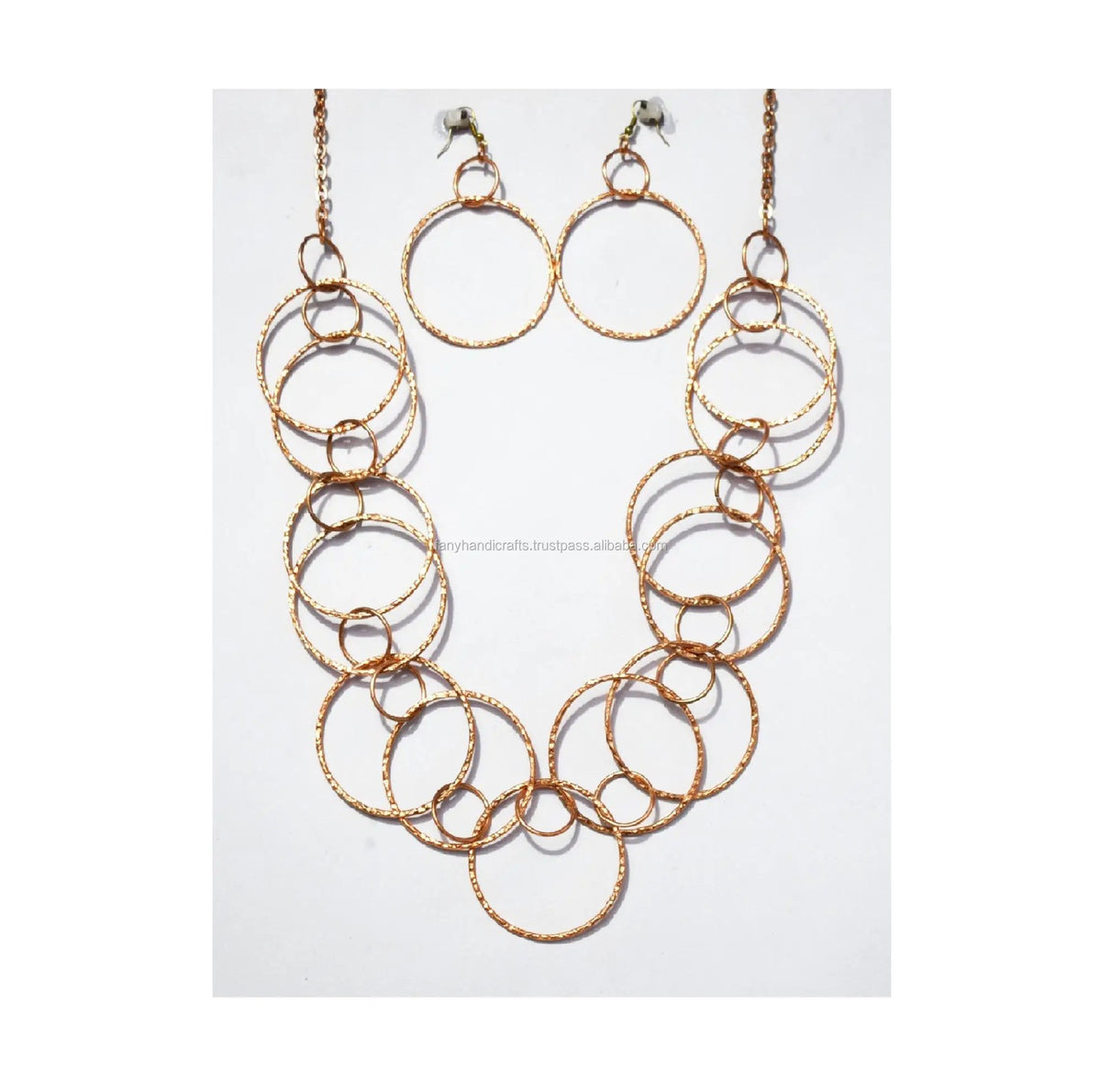 Textured Circle Statement Necklace