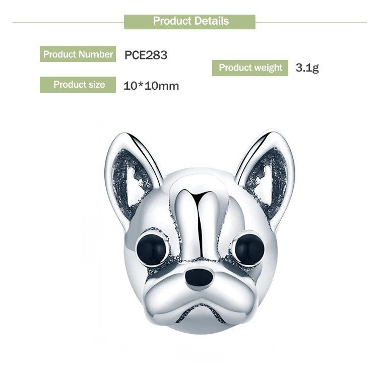 French Bulldog Face Stud Earrings