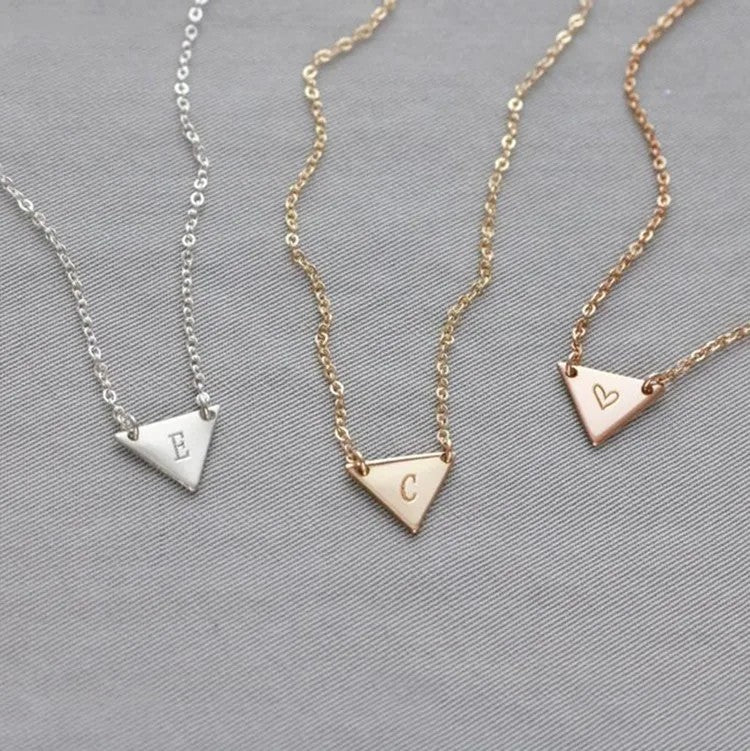 Initial Triangle Necklace
