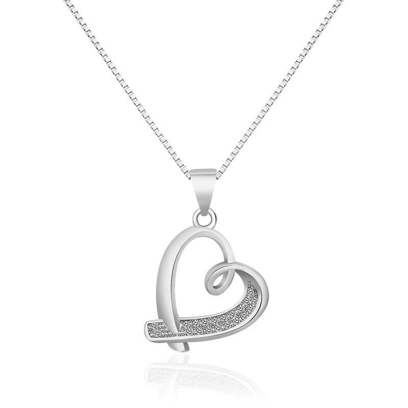 Crystal Swirl Heart Necklace