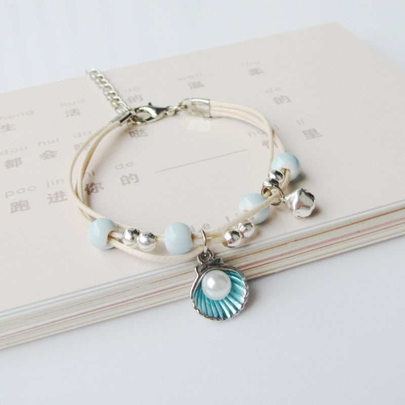 Starfish & Shell Cord Bracelet Set