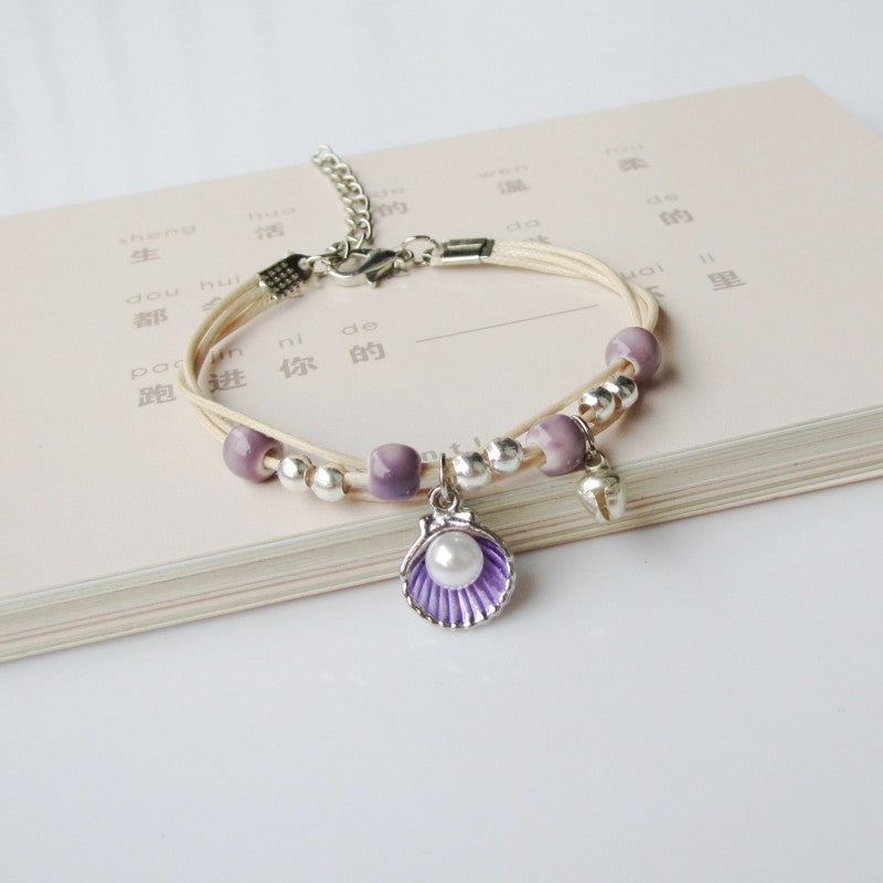 Starfish & Shell Cord Bracelet Set
