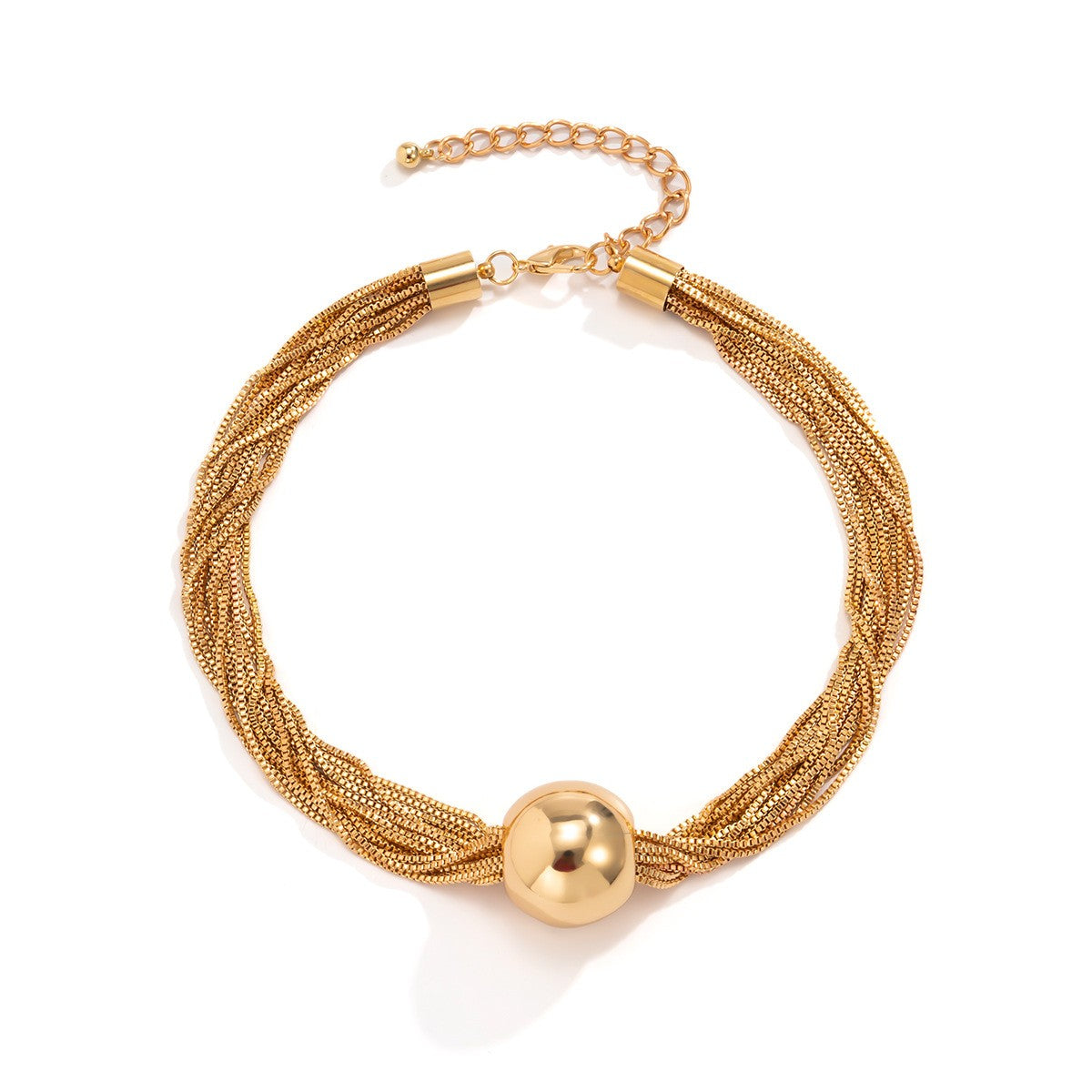 Layered Mesh Dome Necklace