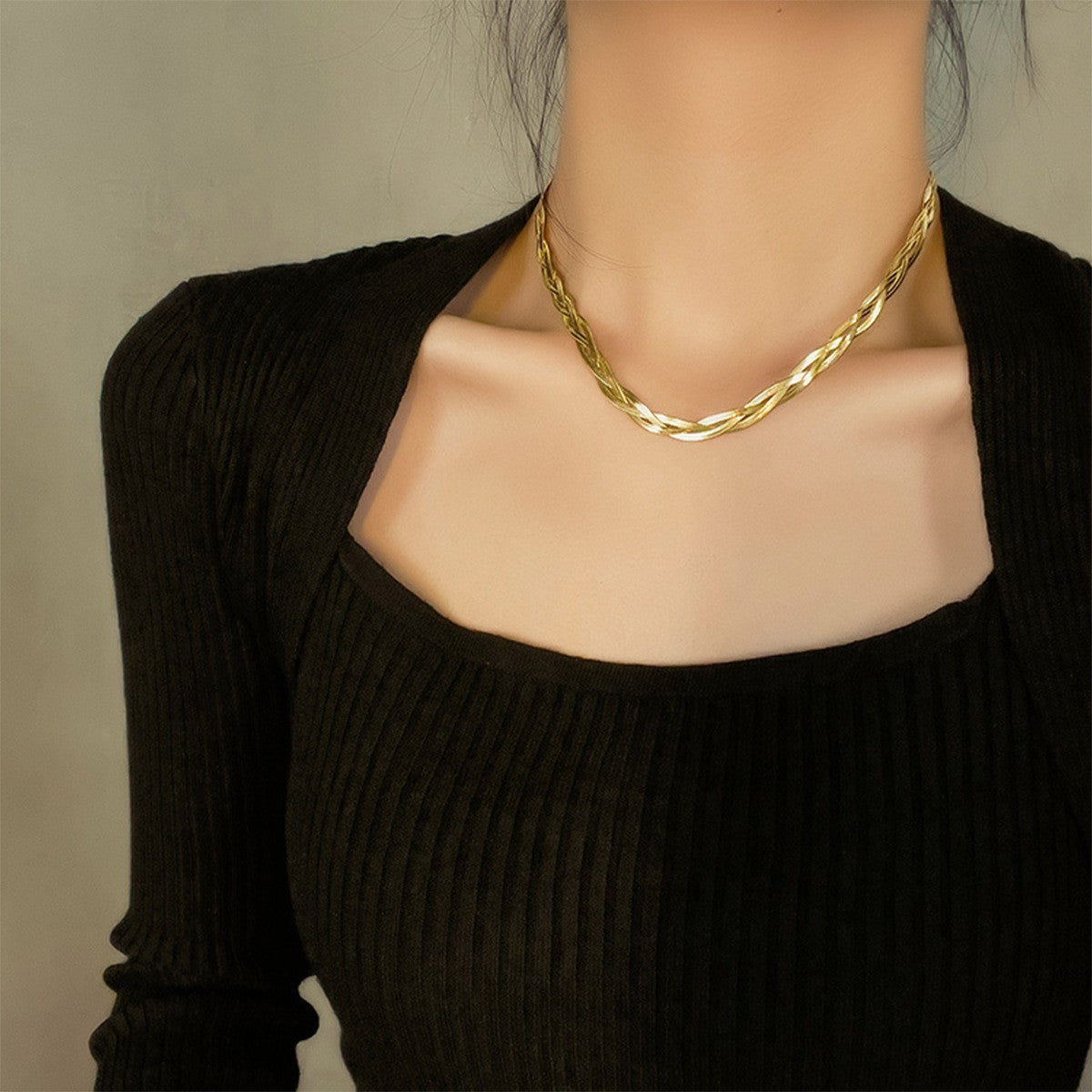 Woven Snake Chain Necklace