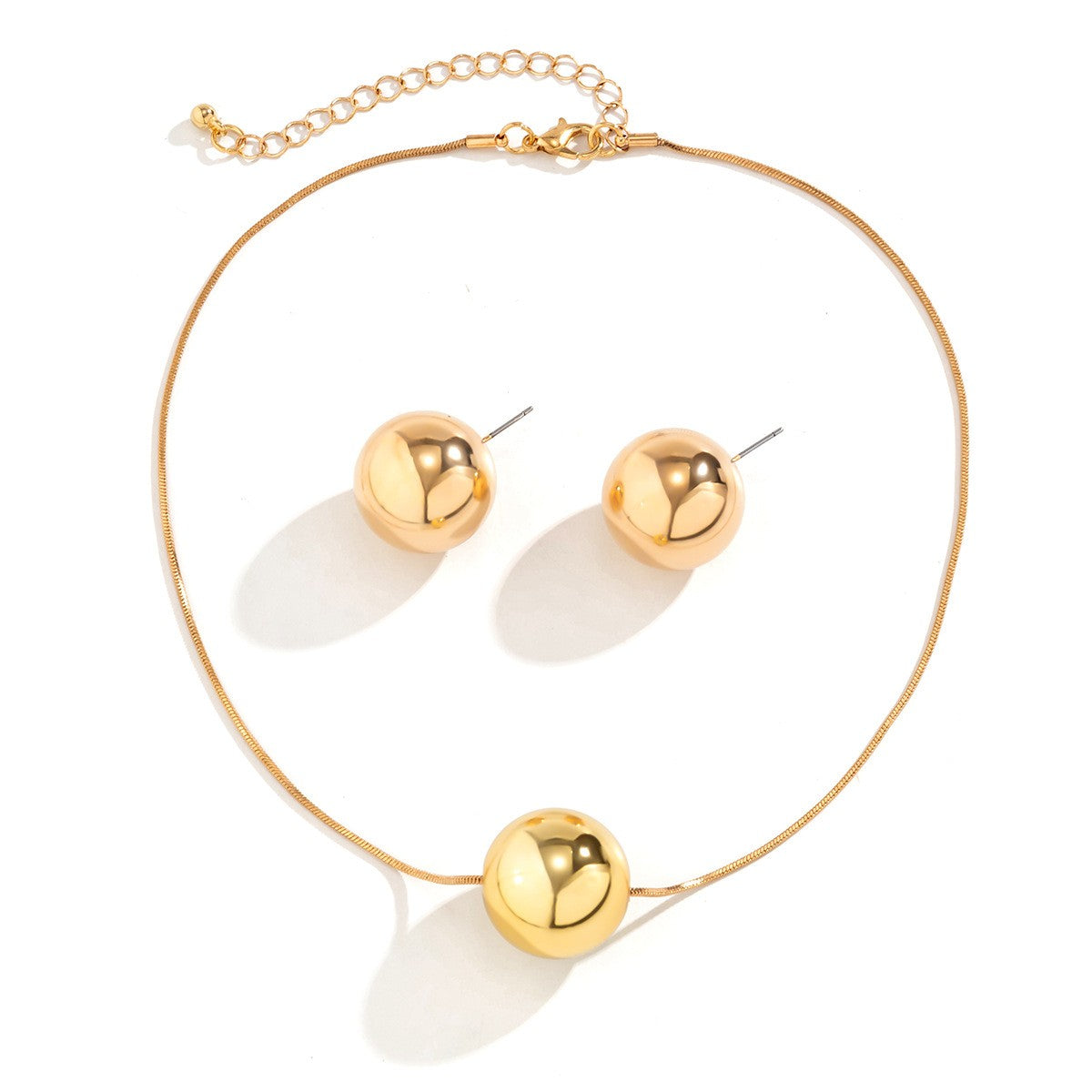Polished Sphere Jewelry Set