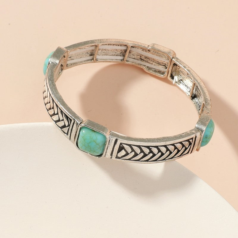 Turquoise Chevron Cuff Bracelet