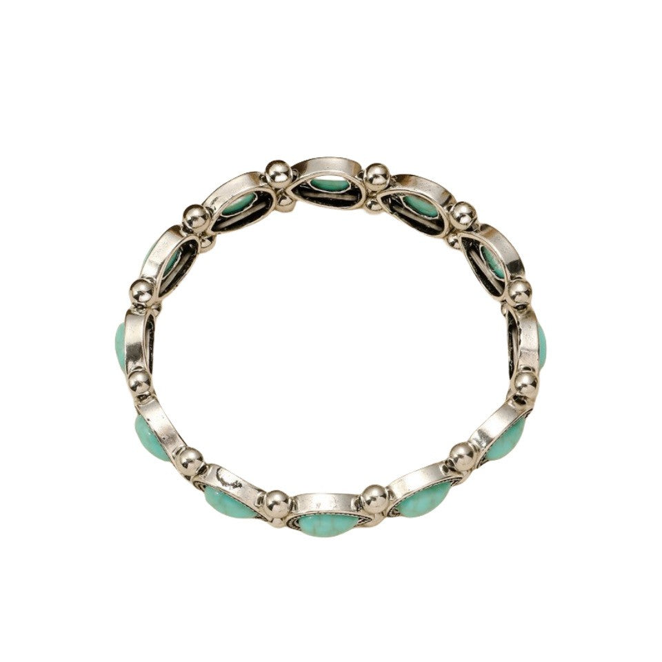 Turquoise Teardrop Link Bracelet