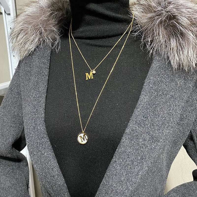 Double-Layer Initial Necklace