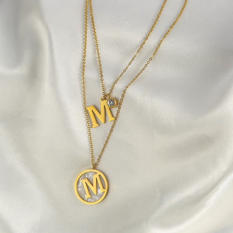 Double-Layer Initial Necklace