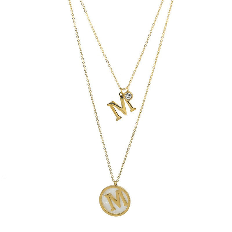 Double-Layer Initial Necklace