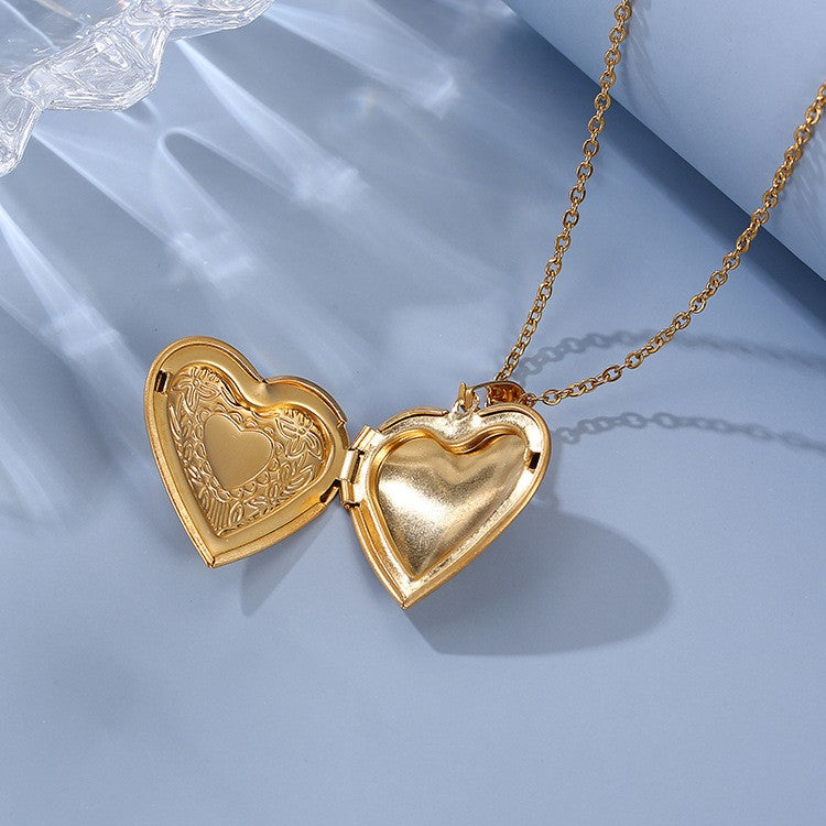 Ornate Heart Locket Necklace