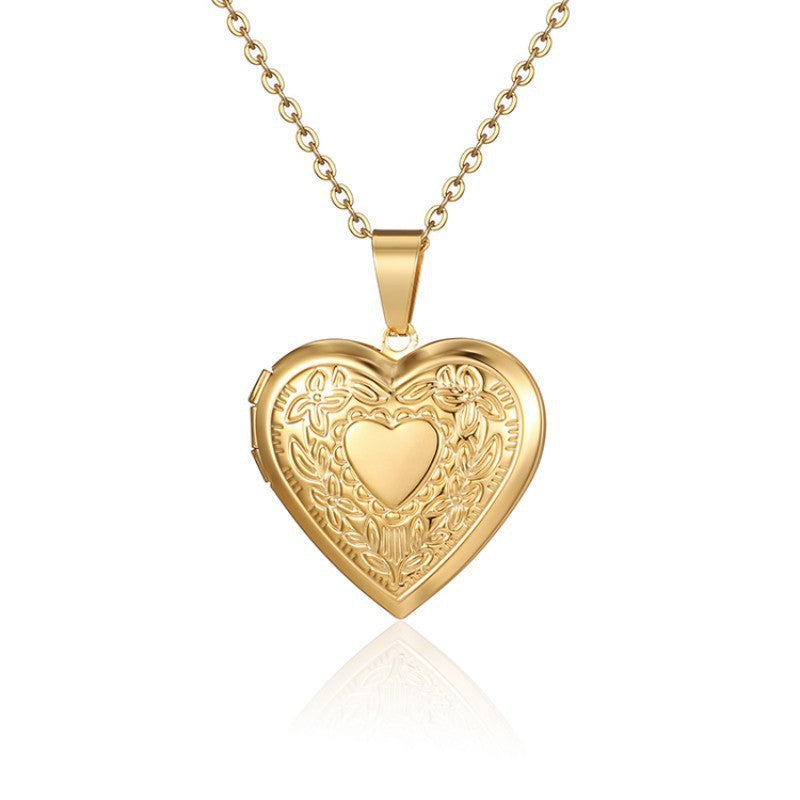 Ornate Heart Locket Necklace