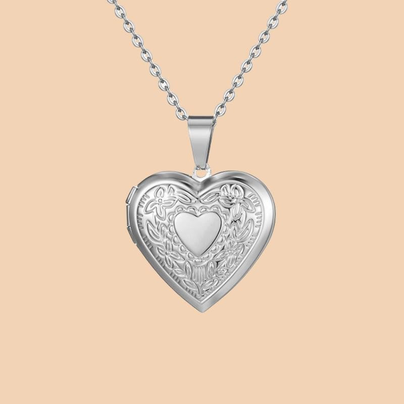 Ornate Heart Locket Necklace