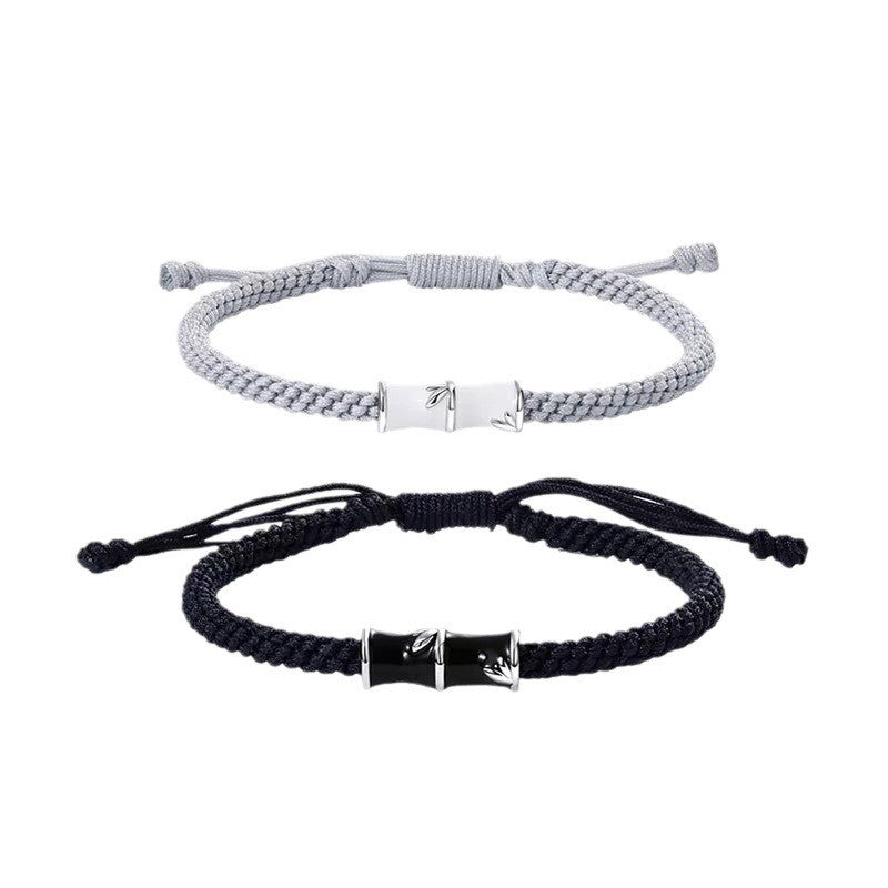 Bamboo Segment Braided Bracelet Set