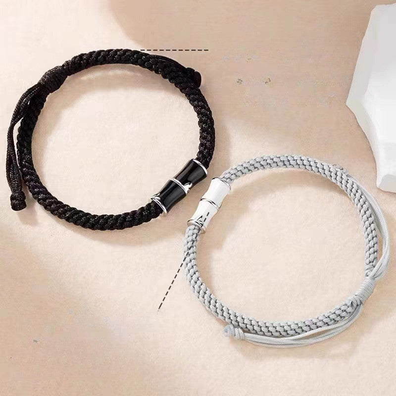 Bamboo Segment Braided Bracelet Set