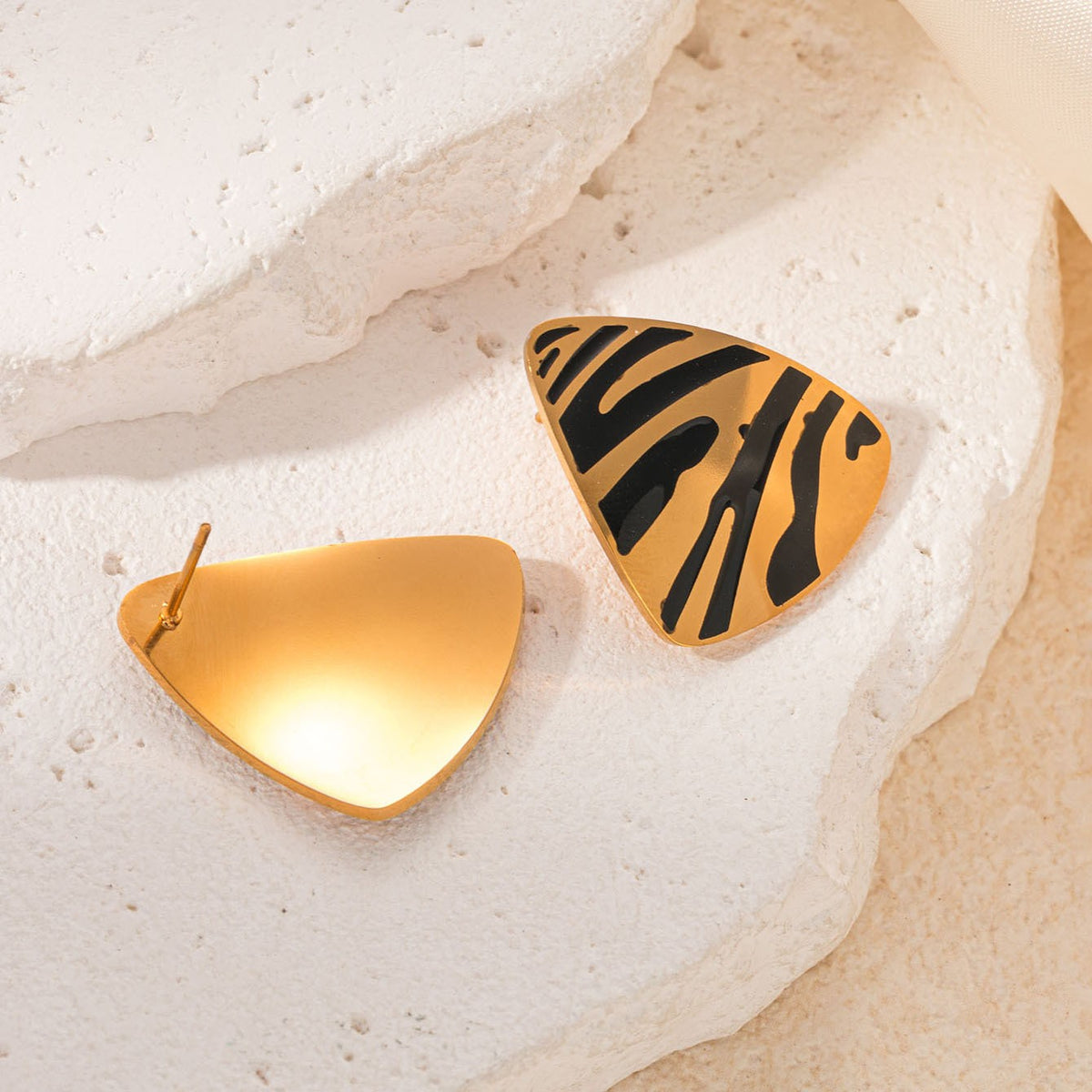 Zebra Print Triangle Jewelry Set