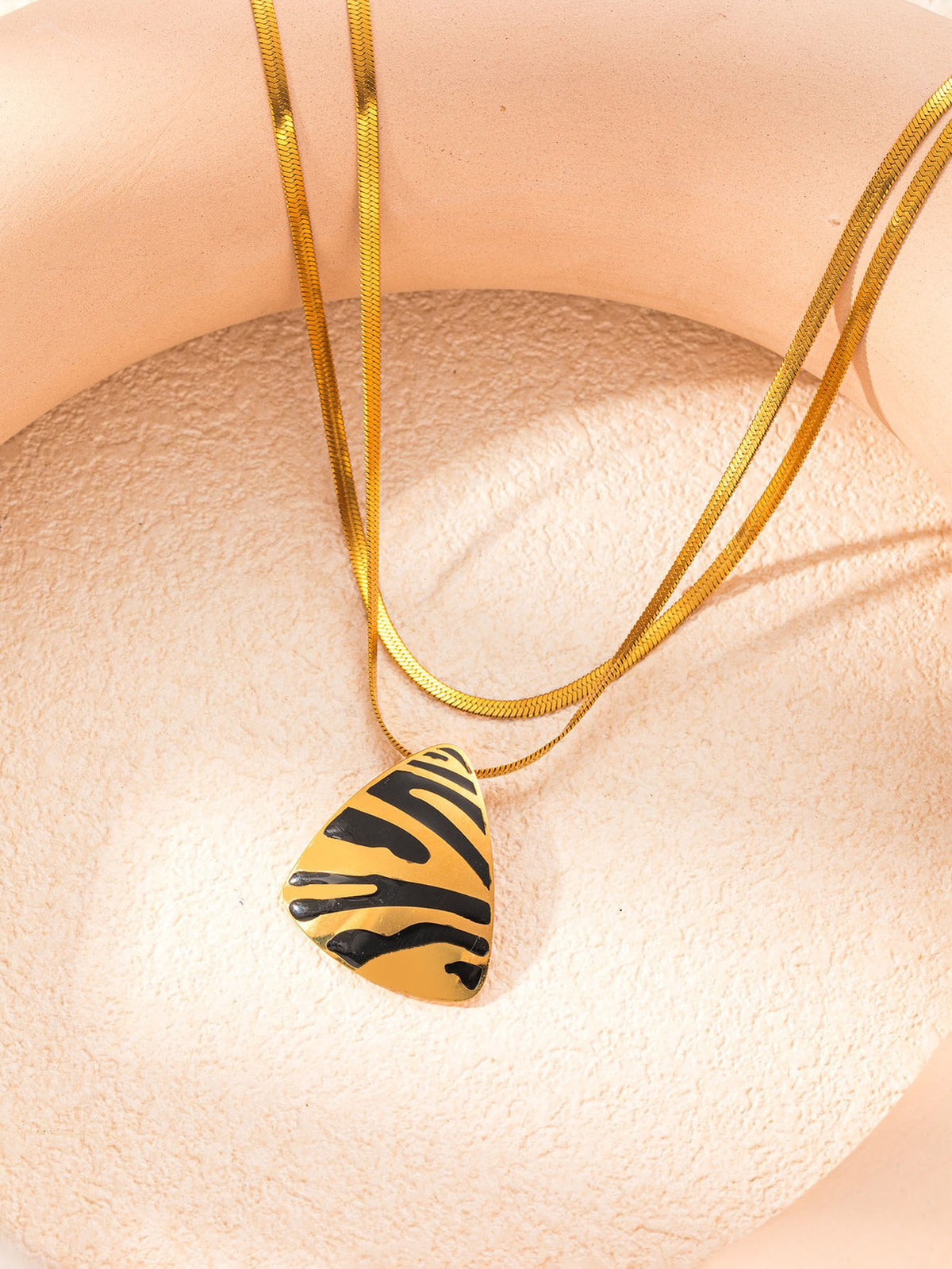 Zebra Print Triangle Jewelry Set