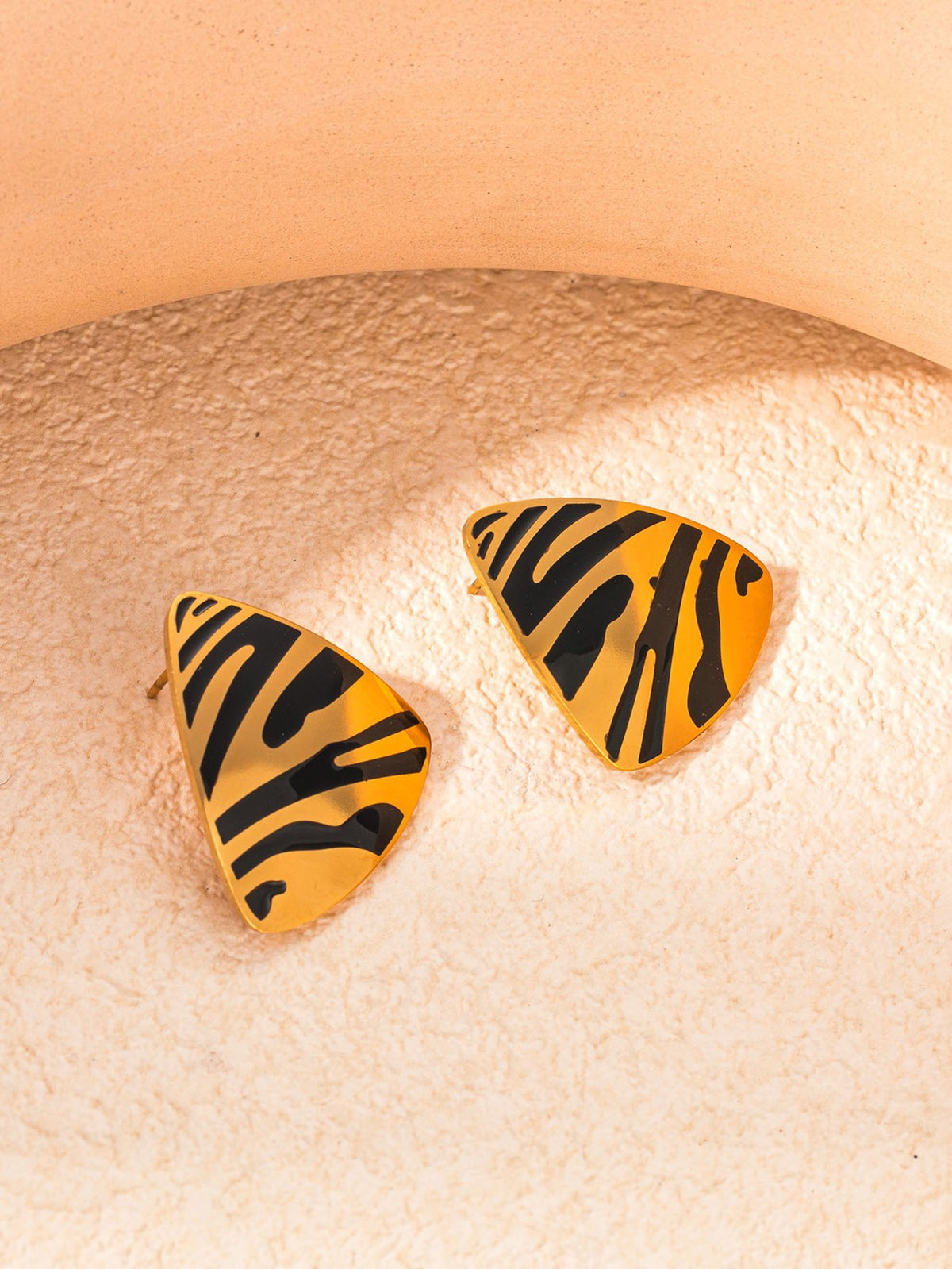 Zebra Print Triangle Jewelry Set
