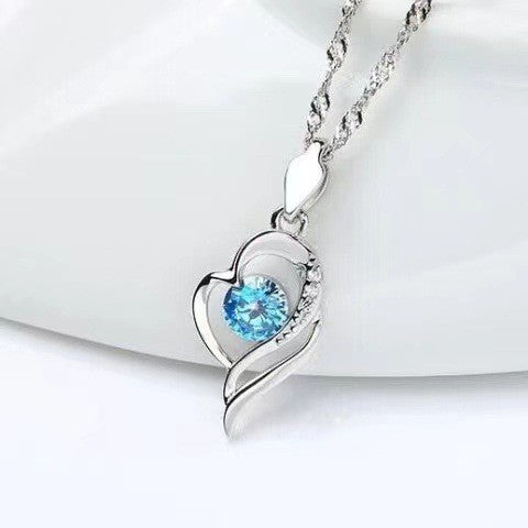 Swirling Heart Crystal Necklace & Bracelet Set