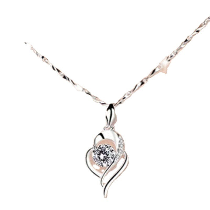 Swirling Heart Crystal Necklace & Bracelet Set