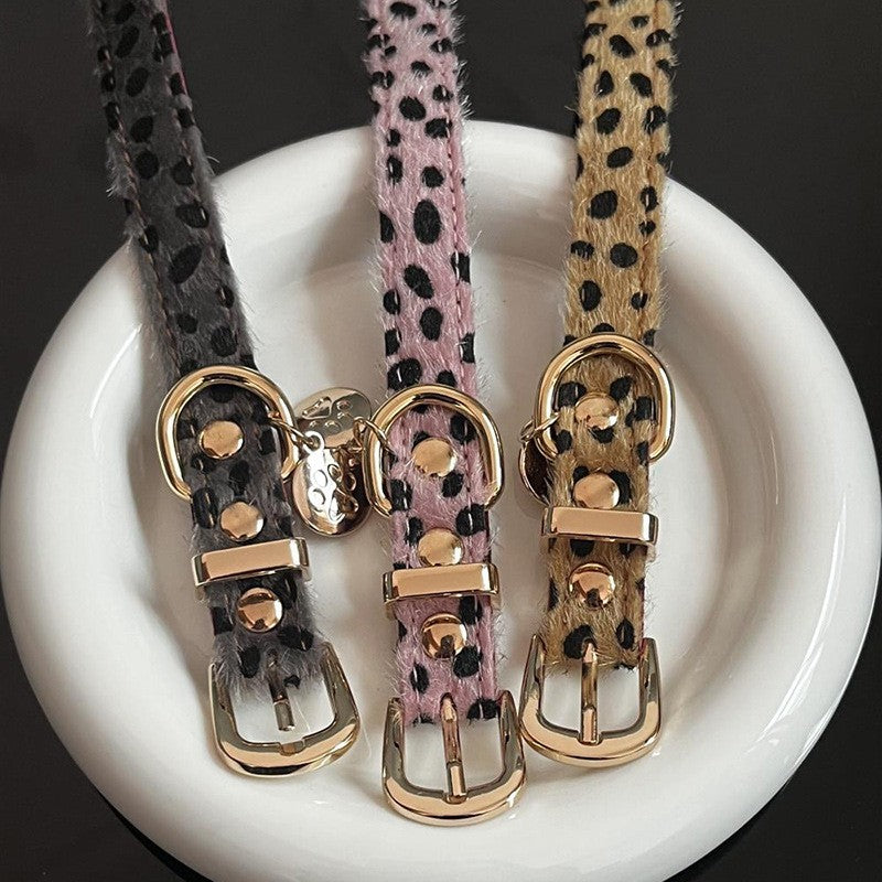 Leopard Print Paw Charm Choker