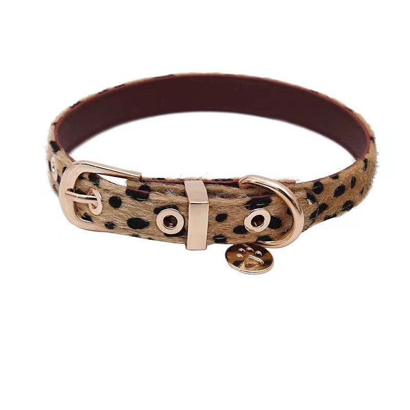 Leopard Print Paw Charm Choker