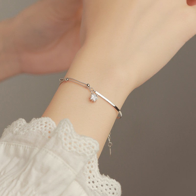 Double Layer Star Charm Bracelet