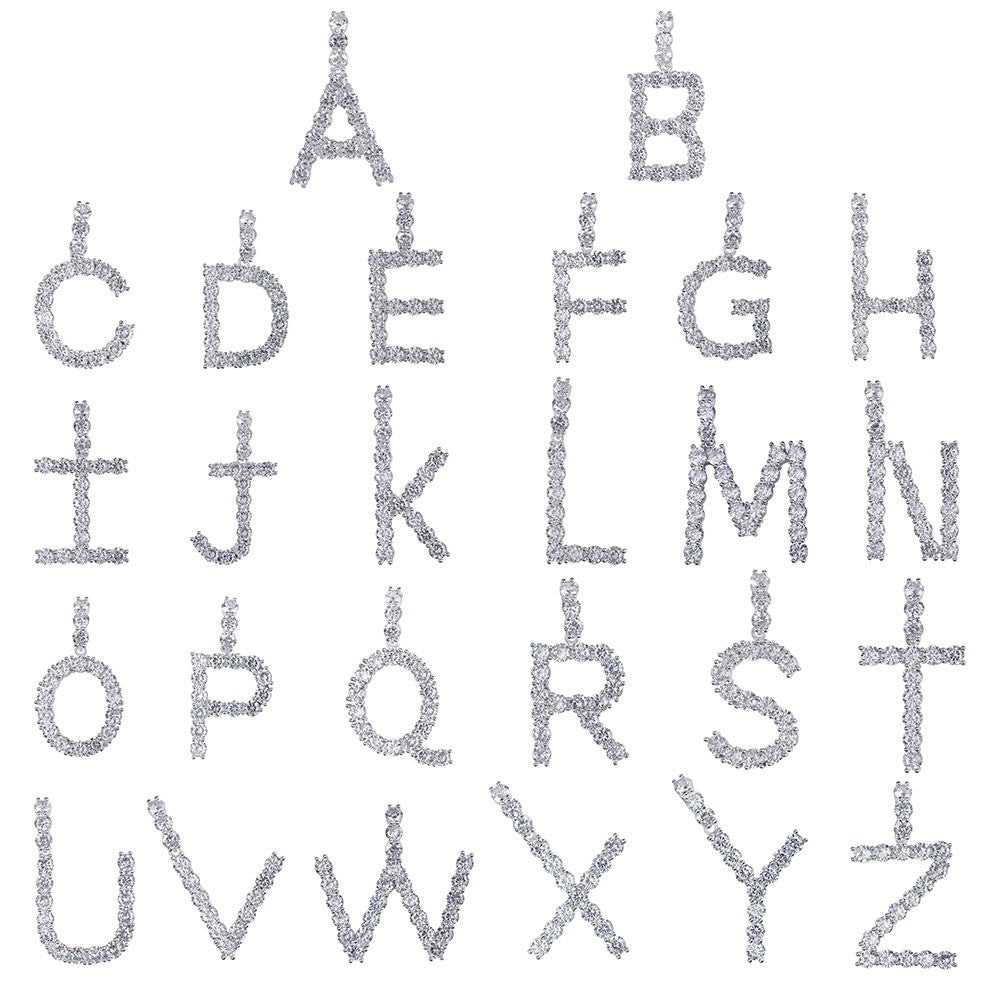Crystal Letter Initial Necklace