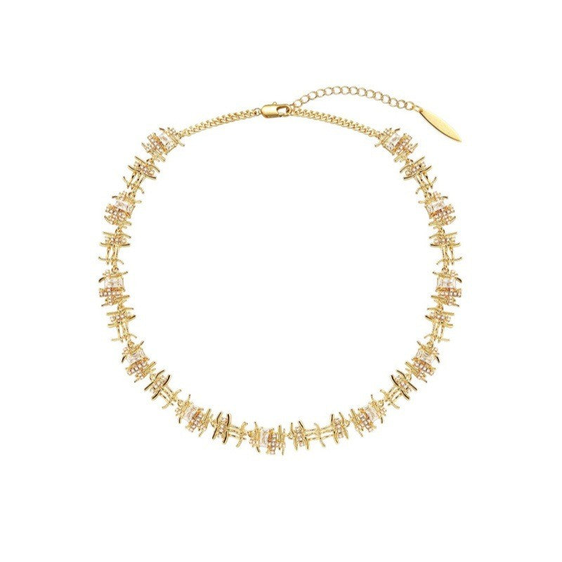 Crystal Woven Branch Necklace