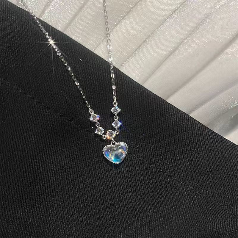 Iridescent Heart Crystal Necklace