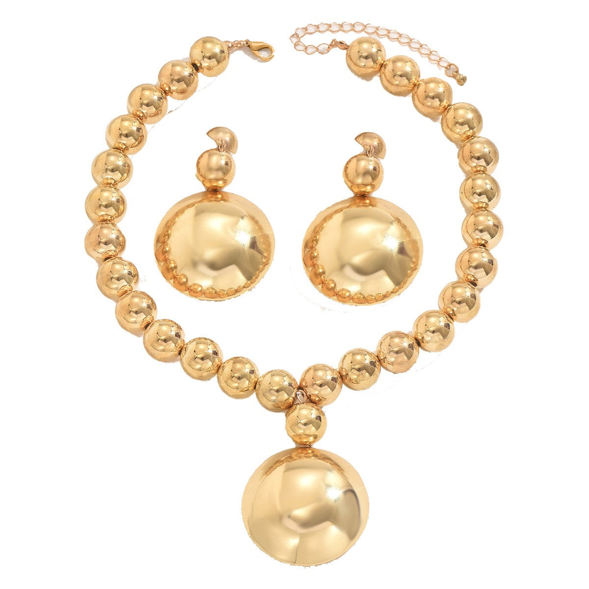 Round Bead Disc Jewelry Set