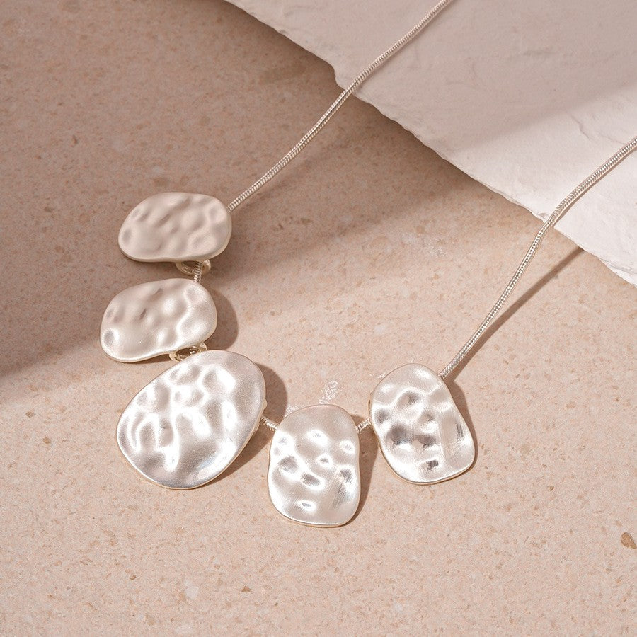 Hammered Disc Necklace