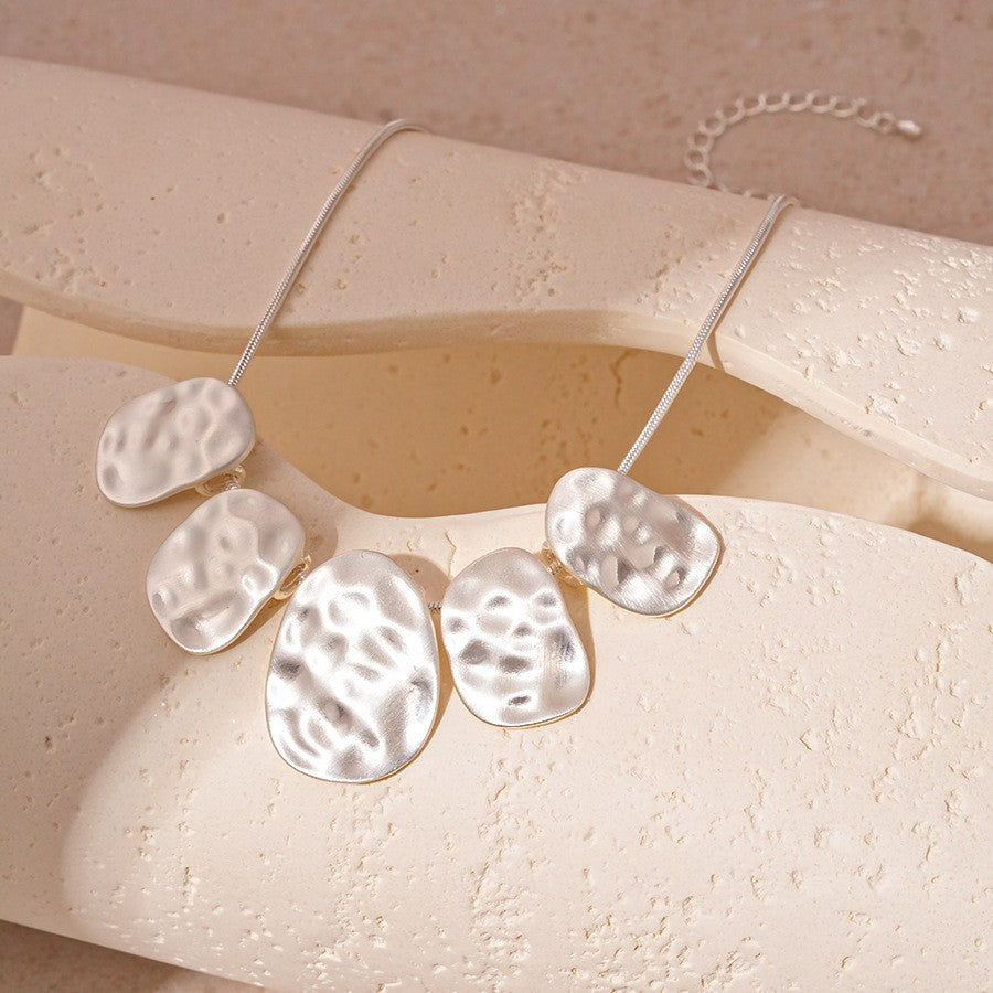 Hammered Disc Necklace