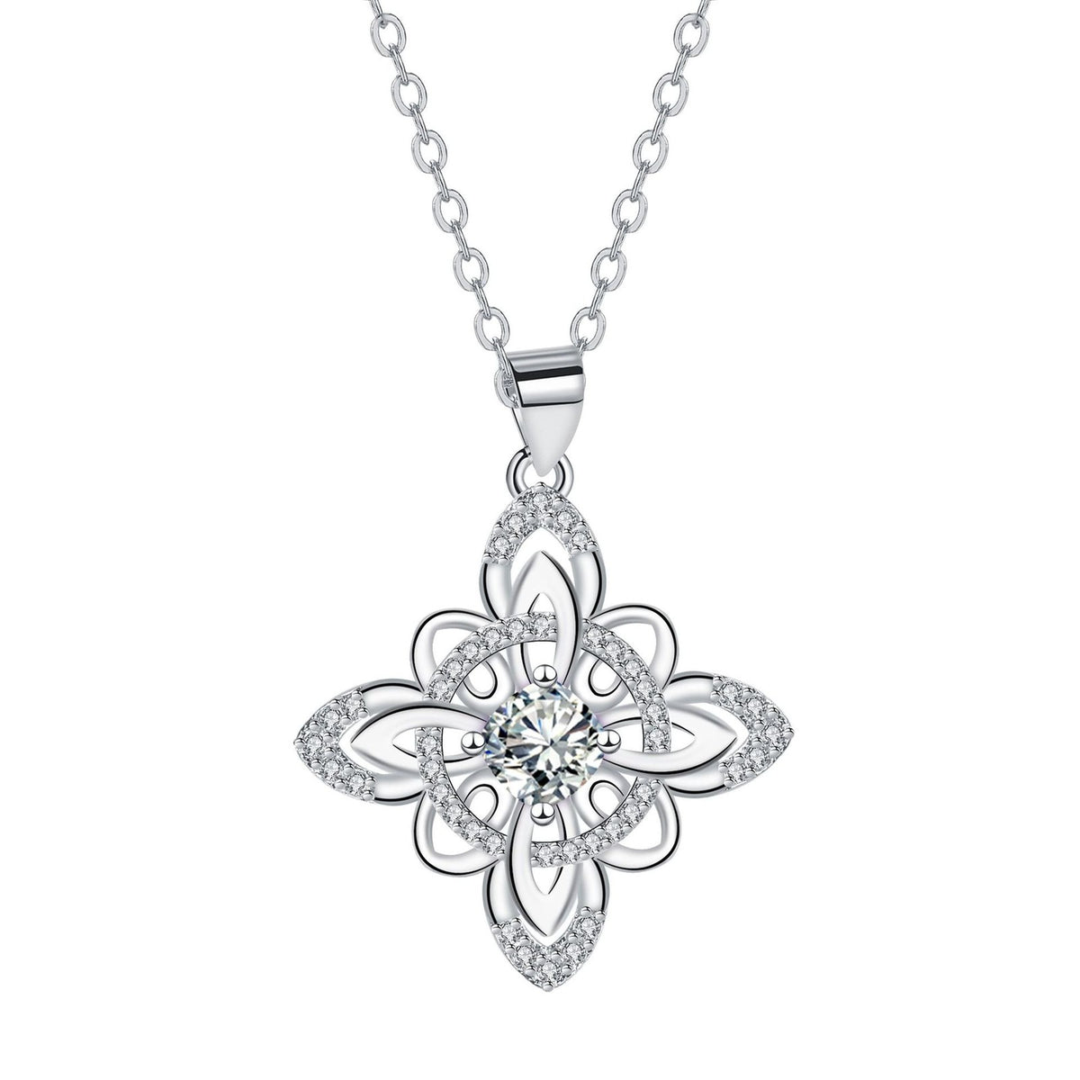 Floral Birthstone Pendant Necklace
