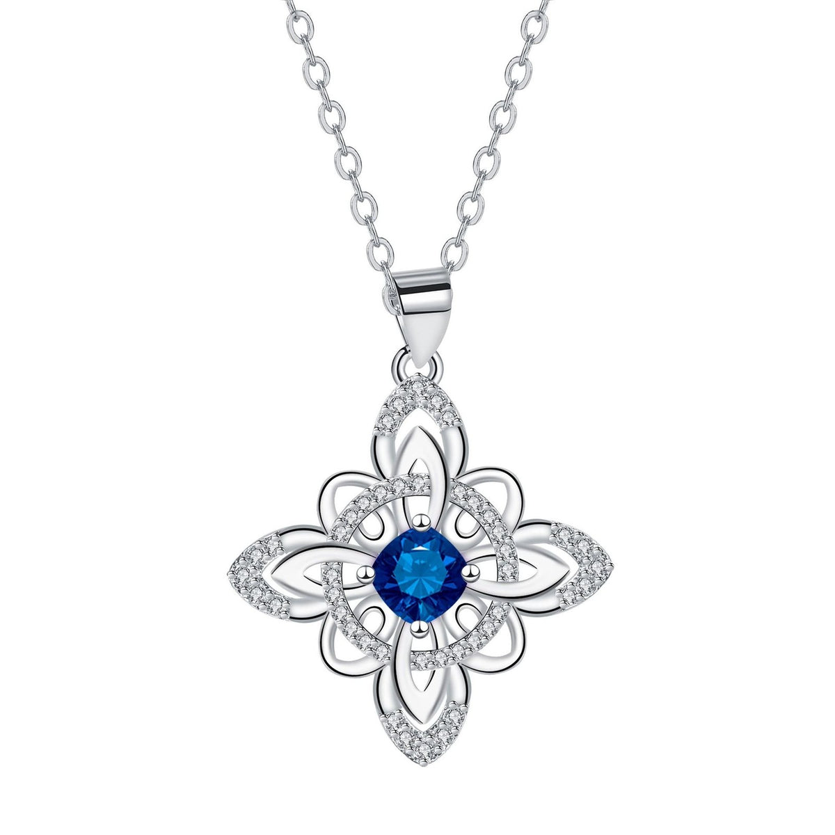 Floral Birthstone Pendant Necklace