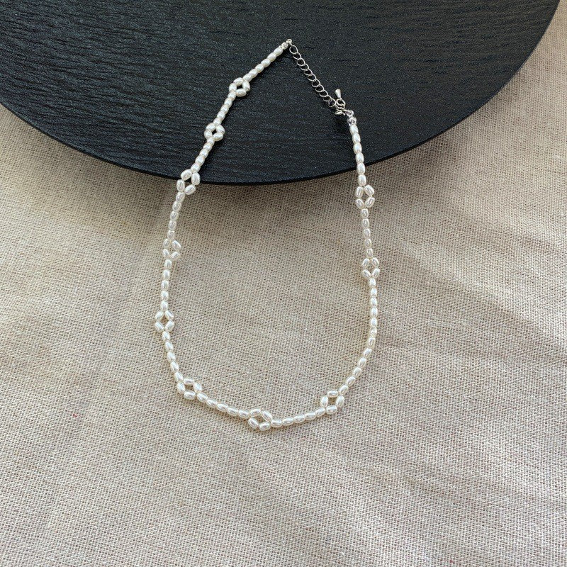 Pearl Oval Link Necklace