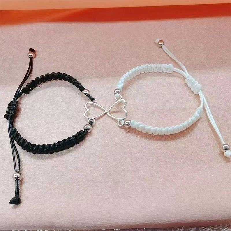 Woven Heart Rope Bracelet Set