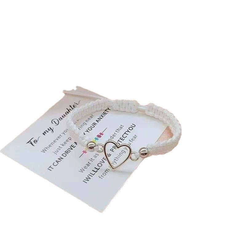 Woven Heart Rope Bracelet Set