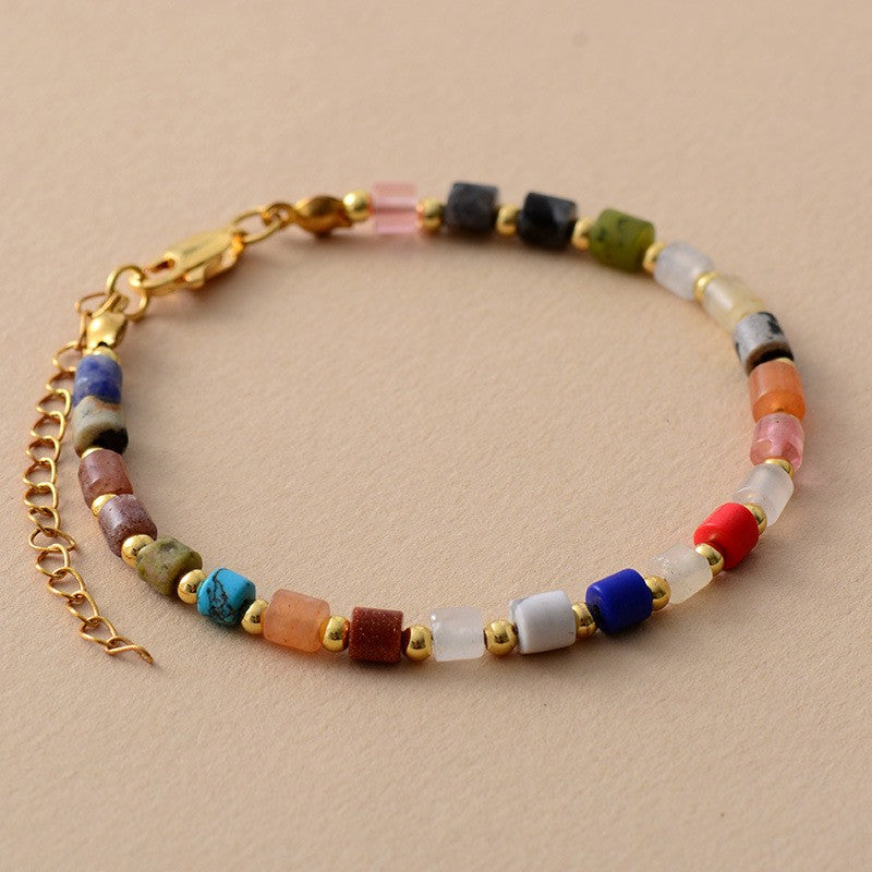 Multicolor Stone Bead Bracelet