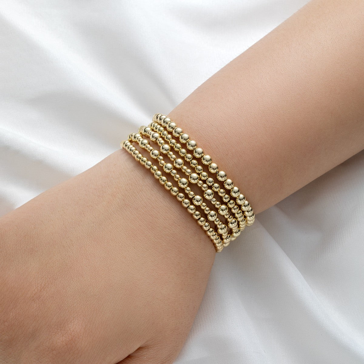 Love Script & Pearl Beaded Bracelet Set