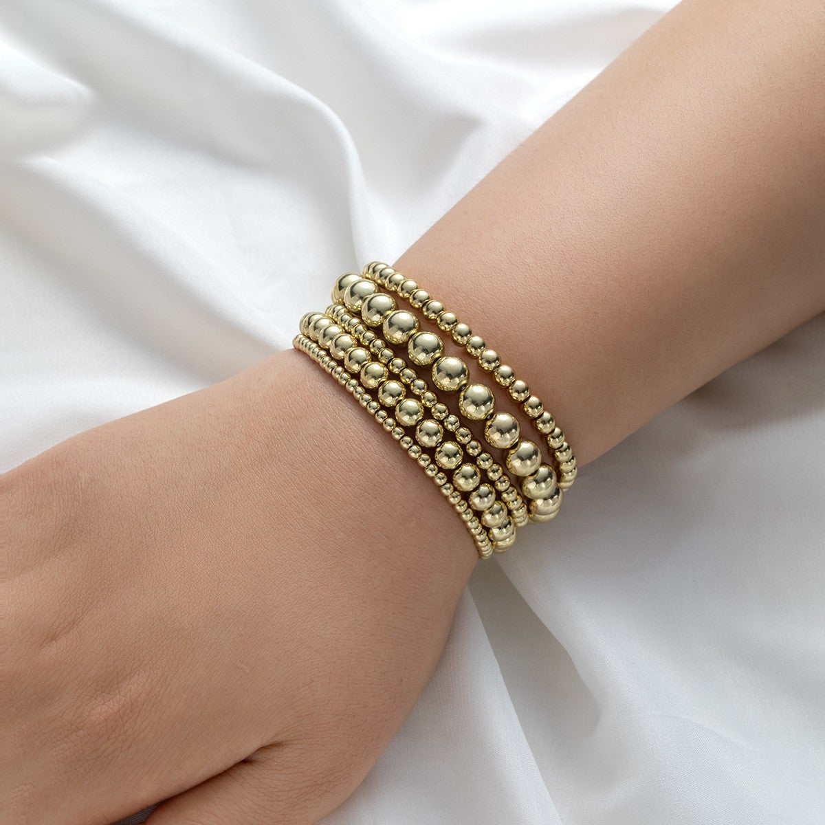 Love Script & Pearl Beaded Bracelet Set