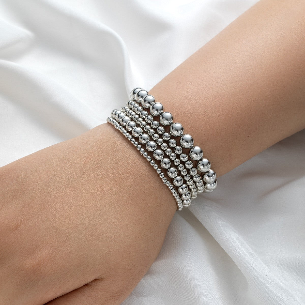 Love Script & Pearl Beaded Bracelet Set
