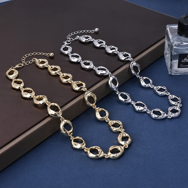 Organic Oval Link Necklace