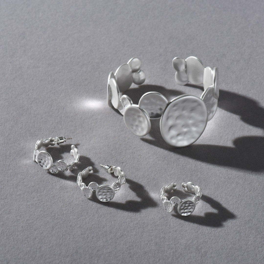 Irregular Disc Link Jewelry Set